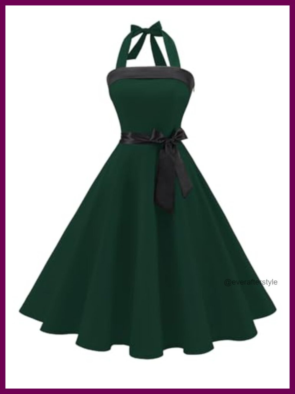 Halter 1950s Tea Party Swing Cocktail Dress